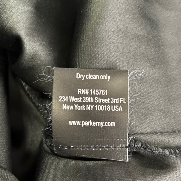 Parker Black lace cocktail dress 2  gothic witchy goblincore midi sheer illusion - Picture 12 of 15